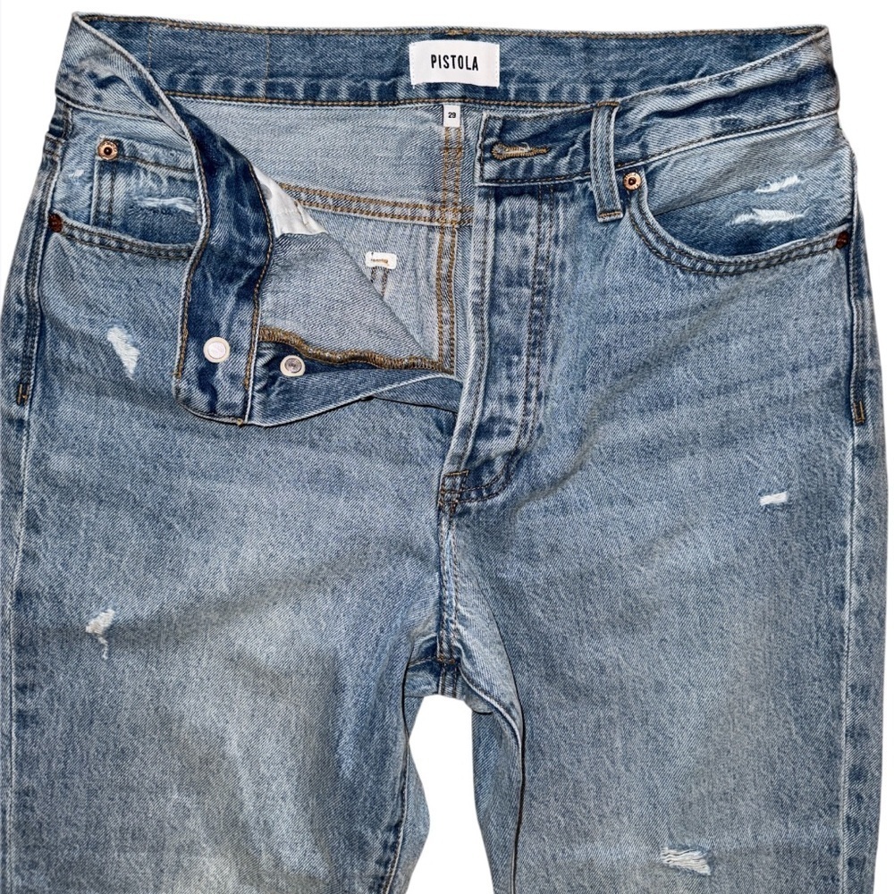 Pistola Light Blue Distressed Women Jeans